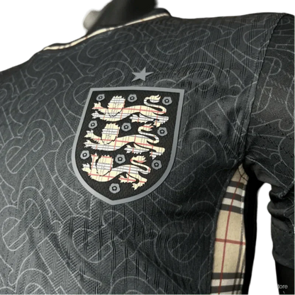 2024/2025 ENGLAND Euro Jordan x Burberry Black Shirt