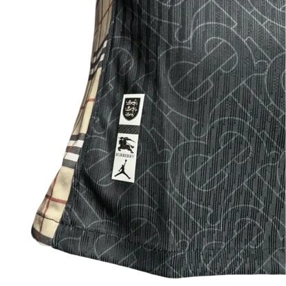 2024/2025 ENGLAND Euro Jordan x Burberry Black Shirt