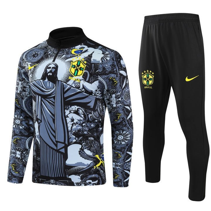 24/25 Brazil "Jesus" Premium Kids Size Tracksuit
