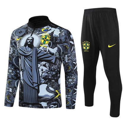 24/25 Brazil "Jesus" Premium Kids Size Tracksuit