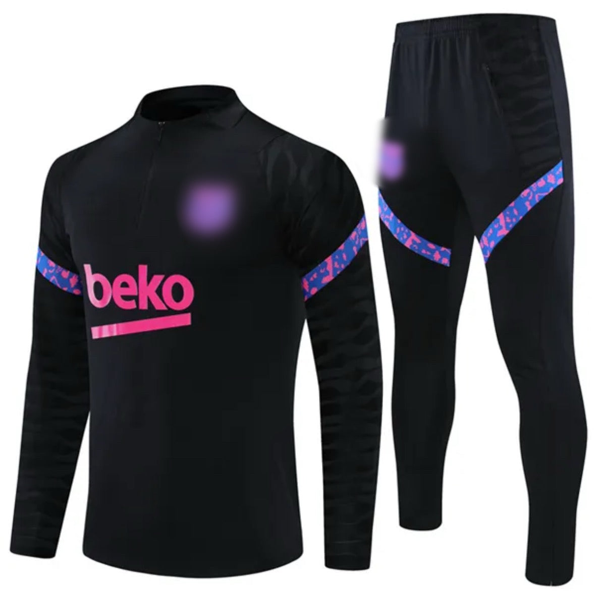 FCB Football Tracksuit - Black/Purple