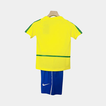 Retro Brazil Kids Kit World Cup 2002 Home