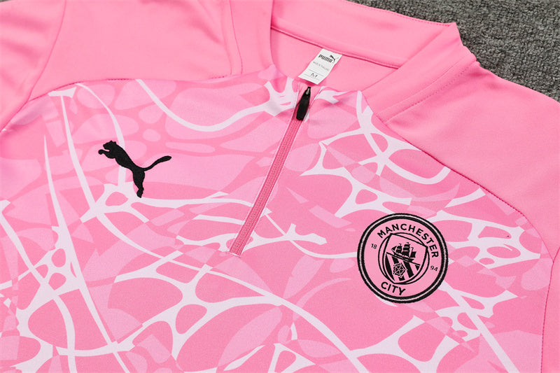 Manchester City Black and Pink Tracksuit