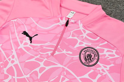 Manchester City Black and Pink Tracksuit