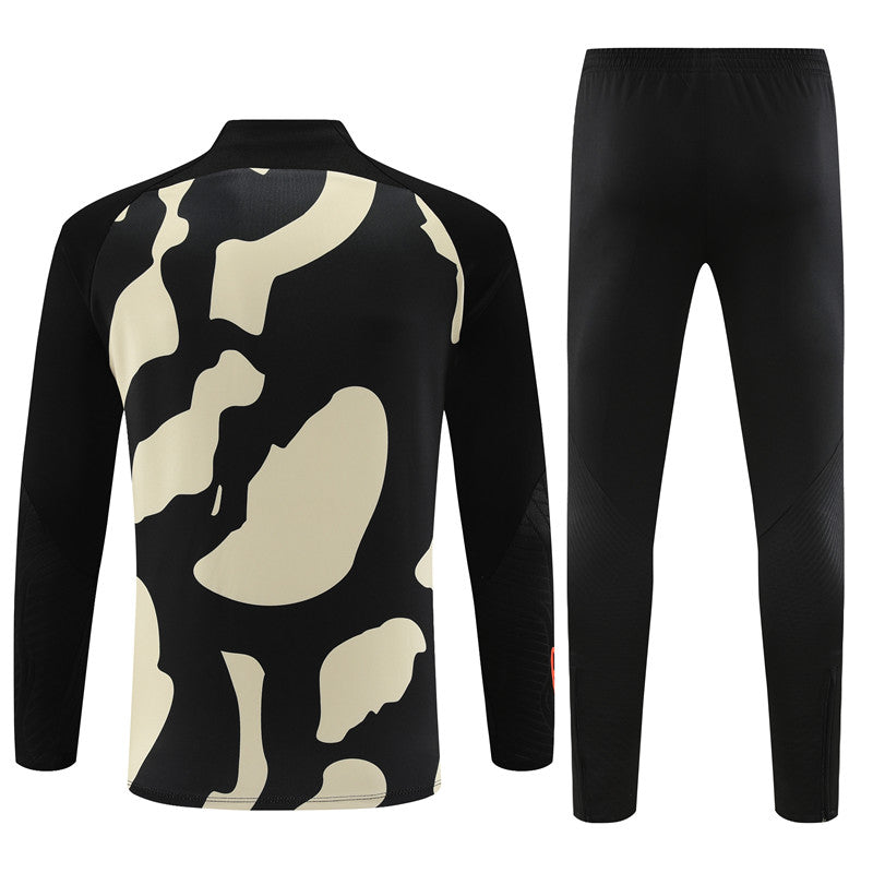 PSG 23-24 Yellow and Black Camo Style  Tracksuit