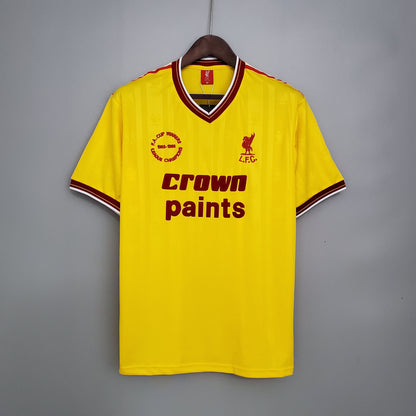 1985 1986 Liverpool Yellow away kit
